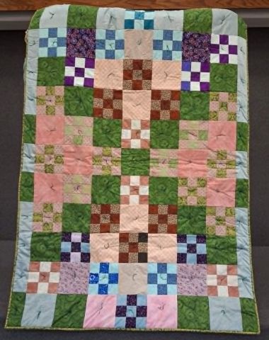 Comforter - Pinks and Greens 60 x 80