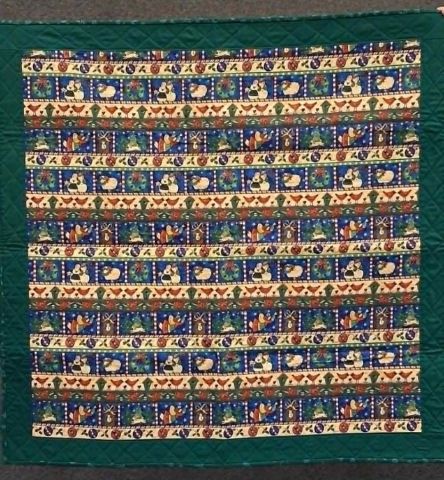 Quilt - machine quilted Christmas snow people 40 x 40