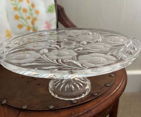 Lead Crystal Cake Platter