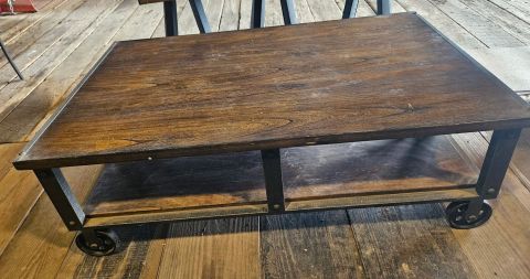 Coffee table on wheels