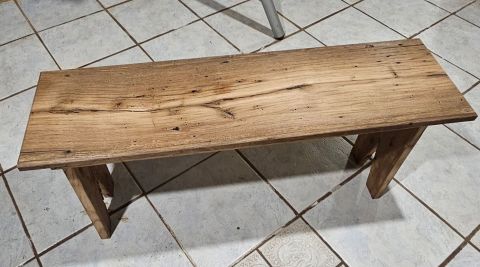 Reclaimed wood garden bench