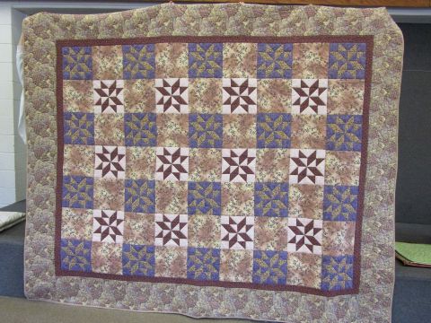 Quilt – Underground Railroad 92” x 111” Double/Queen.  Purples and Browns