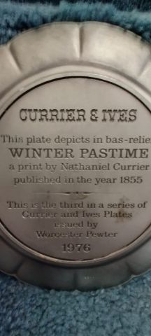 Pewter Collectible plate